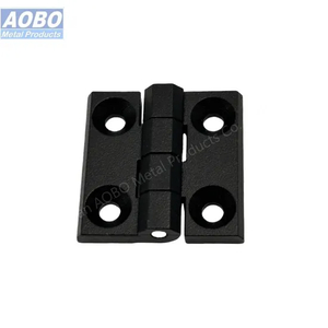 Aobo OEM 40X40 Butt Hinge Heavy Duty Zinc Alloy Black ISO9001 Substation Cabinet Door Fixed Hinge
