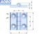 Aobo 60X60mm Distribution Cabinet Door SS316 Hinge with Countersunk Screw M8