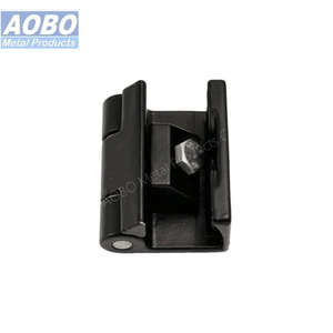 Aobo Factory Custom SUS316 Black Textured Powder Coated Substation Cabinet Door 180 Degree Corner Hinge