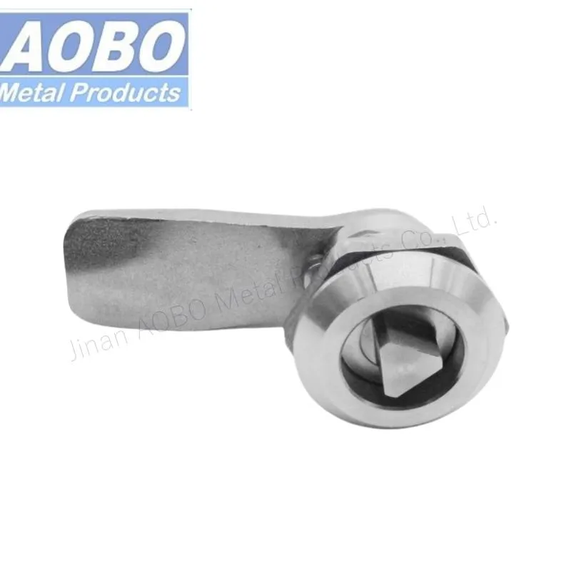 Aobo Cast CNC Machine Tool Process ISO9001 Quarter Turn Latch AISI316 Cabinet 8mm Triangle Cam Lock for Recydling Bin