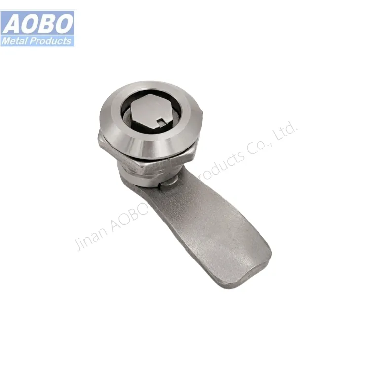 Aobo Durable Industrial High Speed Rail Safety Gate SUS316 Hexagon Male Insert Quarter Turn Waterproof IP65 Cam Lock