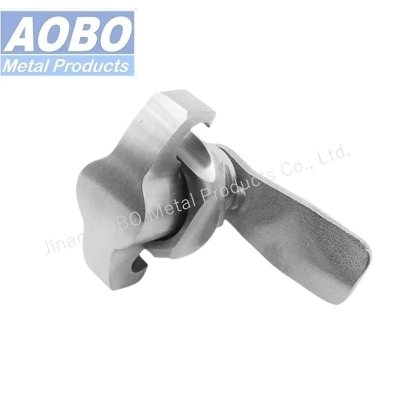 Heavy Duty Stainless Steel Dual Padlockable Wing Knob Quarter Turn Cam Lock for Power Distribution Cabinet Door 1/4 Turn Lock Latch