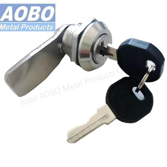 Factory Direct Stainless Steel SS316 Die Casting Key Operated Quarter Turn with Round Cylinder for Distribution Cabinet Panel Cam Lock