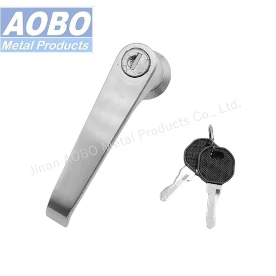 Aobo Electrical Cabinet Door Lock Quarter Turn AISI 316 L-Handle Lock with Seal