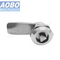 Aobo Cast CNC Machine Tool Process ISO9001 Quarter Turn Latch AISI316 Cabinet 8mm Triangle Cam Lock for Recydling Bin