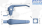 Aobo Distribution Cabinet Door Padlocking L-Shaped Handle Quarter Turn Lock SUS316 Padlock