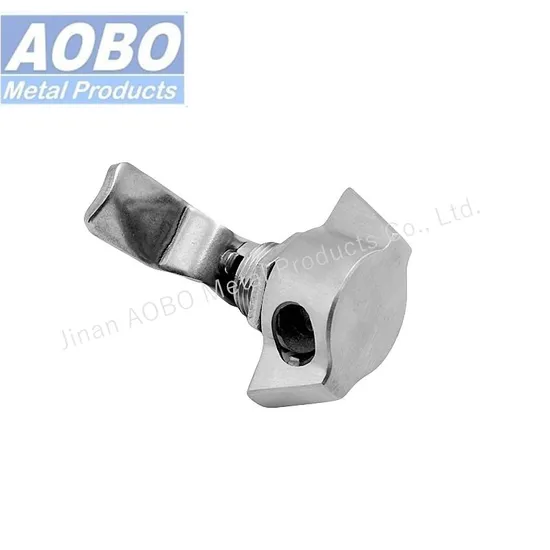 Aobo Factory Manufacturing Stainless Steel 316 Wingknob Electrical Cabinet Quarter Turn Cam Lock Padlock