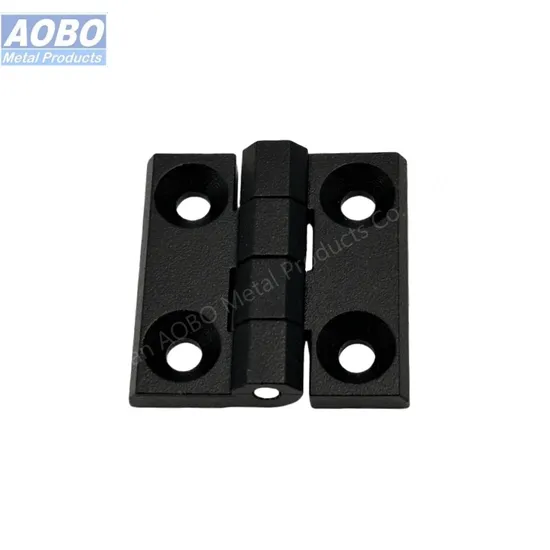 Aobo Black Zinc Alloy Hinge for 25 30 35 Series Aluminum Profile Die-Cast Zinc Industrial Cabinet Hinge with Chinese Design Style