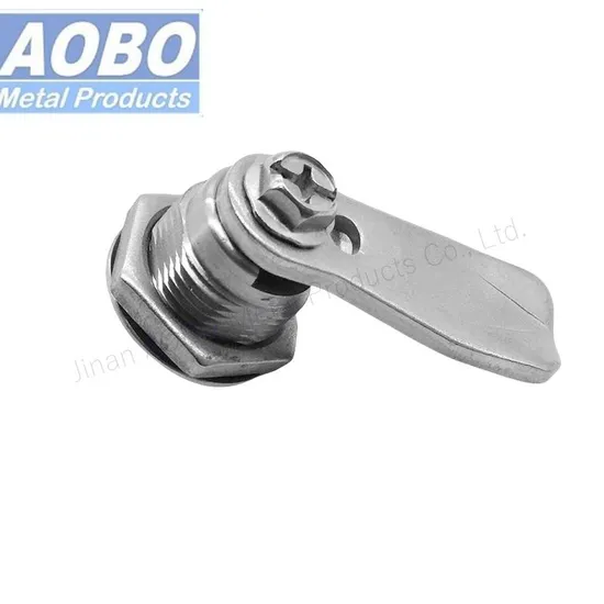 Stainless Steel Double Bit Cylinder Electrical Cabinet Cam Lock Bright Chrome Quarter Turn Cam Latch