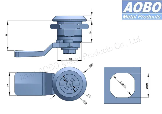 Aobo Stainless Steel Casting Door Latch Security Precision Investment Casting Door Lock Quarter Turn