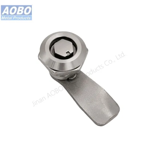 Aobo Machinery AISI316 Casting Waterproof IP65 Substation Cabinet Door High-Speed Rail Metro Part Quarter Turn Hexagon Male Lock Cylinder Cam Lock