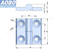 Aobo SUS316 Lift Version Disassembly Screw-on 60mm Electrical Industrial Cabinet Door Hinge