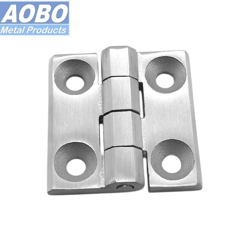 Stainelss Steel Casting Flat Hinge with 4 Holes for Electric Power Cabinet