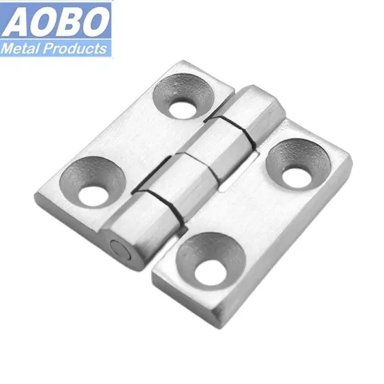 Stainelss Steel Casting Flat Hinge with 4 Holes for Electric Power Cabinet
