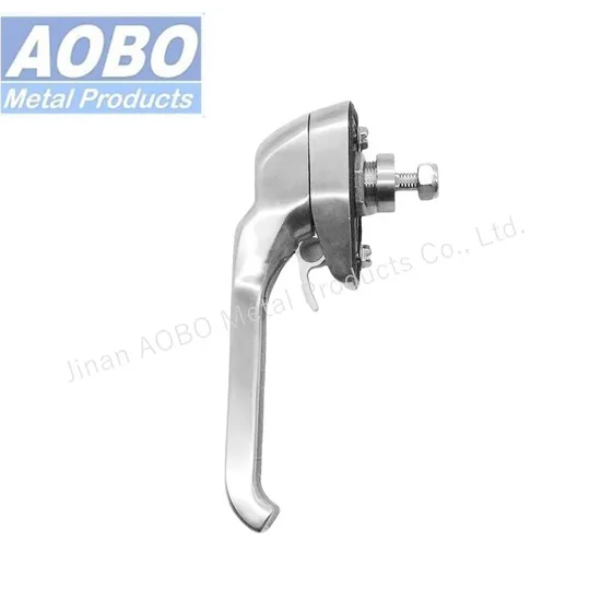 Aobo Heavy Duty Industrial Cabinet Door Swinghandle Lock Latch SS316 L Type Handle with Padlock