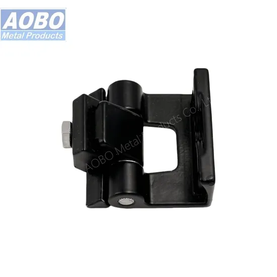 Aobo Factory Custom SUS316 Black Textured Powder Coated Substation Cabinet Door 180 Degree Corner Hinge