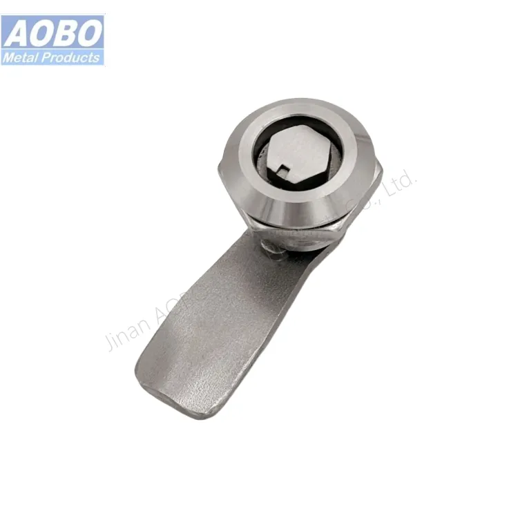 Aobo Precision Casting AISI316 Hexagon Male Lock Core Quarter Turn Quality Certificate ISO9001 Electric Cabinet Door Cam Lock