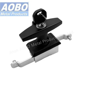 Aobo 3 Point Panel Lock Black Swing Handle Multi-Point Latch Metal Electronical Cabinet Door Rod Control Handle Lock with Key 1333