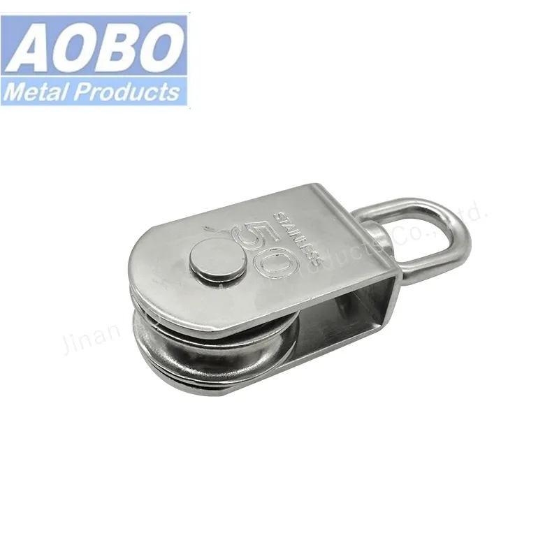Wire Rope Pulley Waterproof Material Size Customization Bearing Track Wheel Stainless Steel Single Pulley