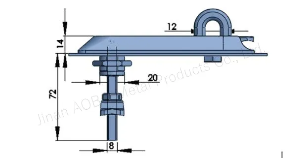 Stainless Steel 316 Padlockable Swinghandle for Padlocking with Padlock Hole for Industrial Distribution Box