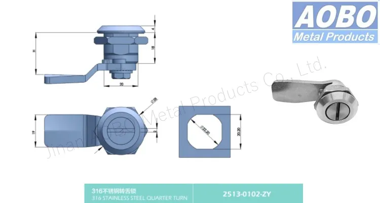 Aobo Custom Factory SUS316 Lock Cylindrical Industrial Electrical Cabinet Cam Locks From China