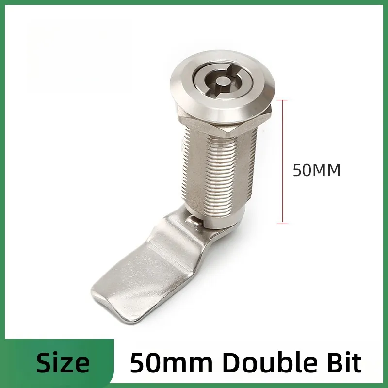 Aobo Stainless Steel Lengthening 50mm 62mm Lock Housing Quarter Turn Triangular Double Bit Square Tubular Electronic Cam Lock