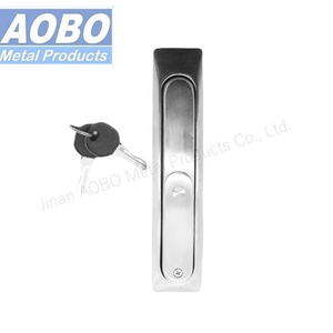 Aobo Dust Cover Stainless Steel Swinghandle 2 Point Rod Control Insert Zinc Die-Cast Core Cylinder Network Cabinet Door Handle