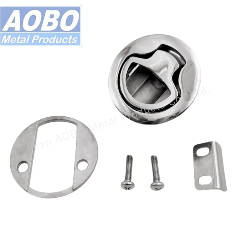 Aobo Industrial Mirror Hatch Flush Pull Slam Durable Marine Boat SUS316 Compress Latch